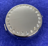 Personalised Round Compact Mirror with Crystals
