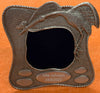 Pewter Baby Photo Frame with Stork Design Personalised