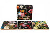 Set Of 6 Wooden Dutch Floral Design Coasters 11cm