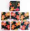 Set Of 6 Wooden Koi Fish Design Coasters