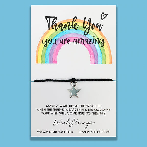 Wishstrings Rainbow Thank You Bracelet