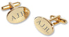 Engraved Personalised Oval Gold Plated Cufflinks