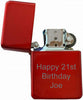 Red Star Flip Top Lighter - Available Engraved  Personalised - Culzean Gifts