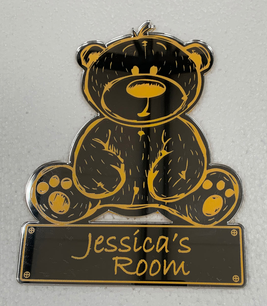 Personalised Engraved Teddy Bear Mirror - Culzean Gifts