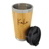 Engraved Personalised Deluxe Bamboo Encased Coffee Cup - Culzean Gifts