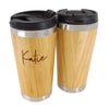 Engraved Personalised Deluxe Bamboo Encased Coffee Cup - Culzean Gifts