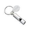 Engraved Personalised Silver Plated Whistle Keyring
