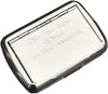 Engraved Personalised Tobacco Tin with Internal Holder for Papers Chrome Finish