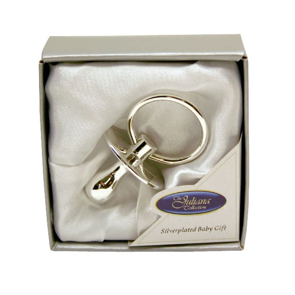 Engraved Personalised Silver Plated Dummy 5.5cm - Culzean Gifts