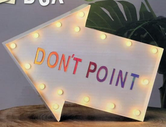 30cm Wide Arrow Shaped Light Box With Magnetic Letters - Culzean Gifts