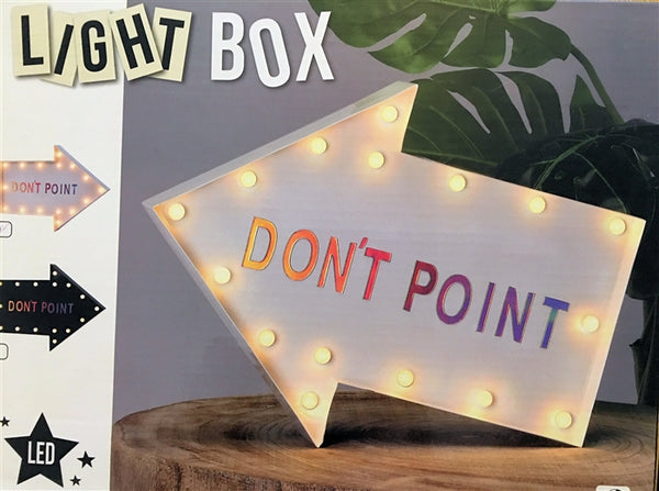30cm Wide Arrow Shaped Light Box With Magnetic Letters - Culzean Gifts