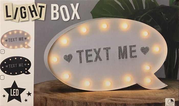 Speech Bubble Shaped Light Box With Magnetic Letters 29cm - Culzean Gifts