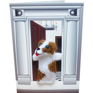 Spaniel Dog Finger Puppet Greetings Card - Culzean Gifts