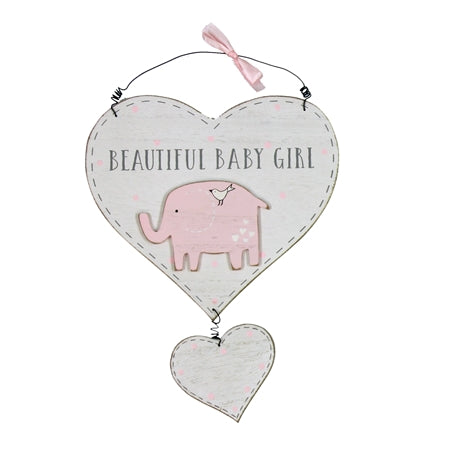 Beautiful Baby Girl Heart Plaque