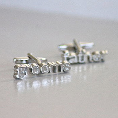 Silver Plated Father of the Groom Wedding Cufflinks