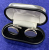 Chrome Plated Cufflinks Presentation Box - Available Engraved Personalised