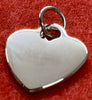 Polished stainless steel heart pendant - Available Personalised Engraved