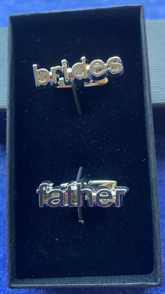 Silver Plated Father of the Bride Wedding Cufflinks