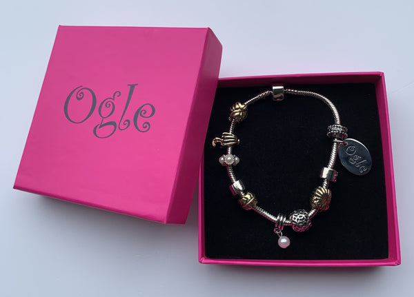 Pearl & Gold - Charm Bead Bracelet, Modern Day Design by Culzean Ogle