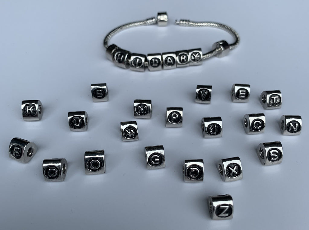 Make Names & Messages - Charm Bead Bracelet, Modern Day Design by Culzean Ogle