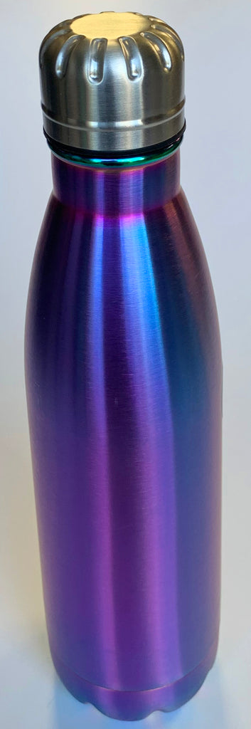 Personalised 500ml Stainless Steel Drinks Bottle - Metallic Purple