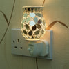 10W* Plug-In Glass Mosaic Wax Melter Aroma Lamp - Silver Tulip