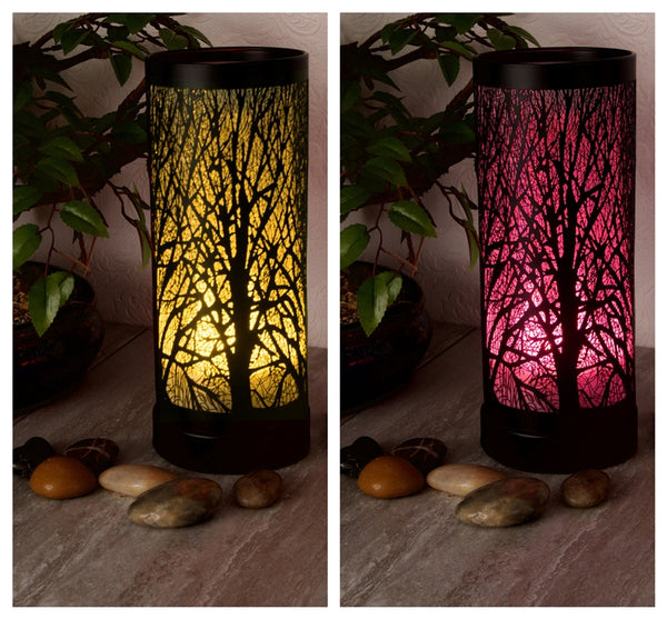 Colour Changing LED Aroma Lamp - Black Tree