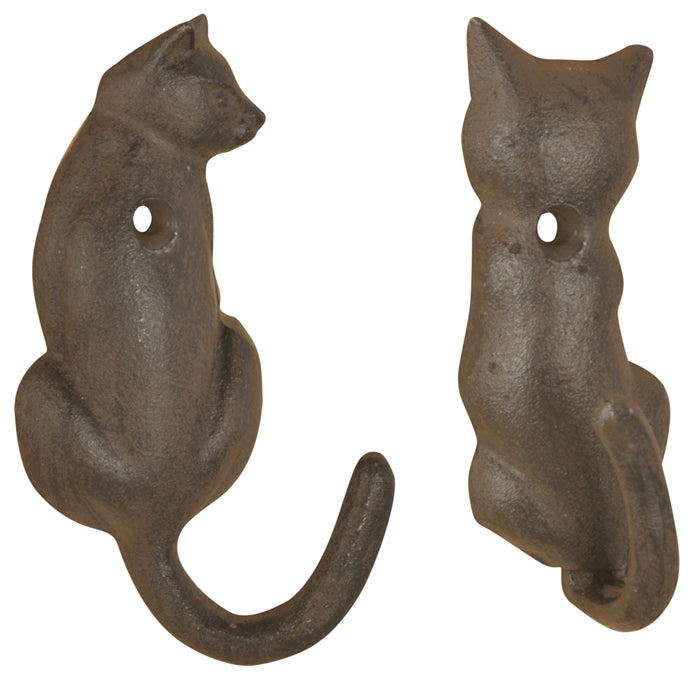 Cast Iron Cat Hook 10.5cm - 2 Assorted