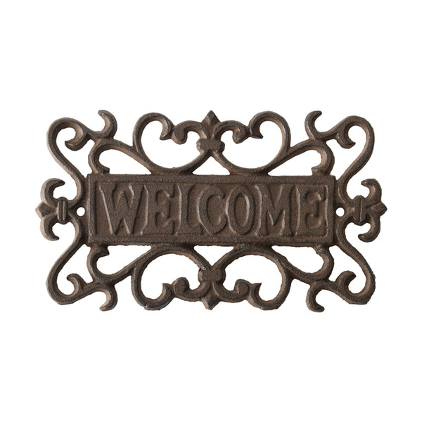 Cast Iron Welcome Sign