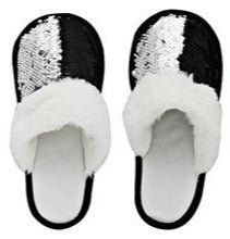 Sequinned Slippers - 6 Assorted Colours - Culzean Gifts