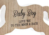 Rocking Horse Plaque Baby Boy 20cm - Culzean Gifts