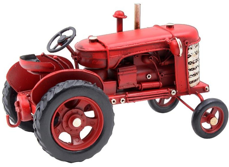 Vintage Tractor Ornament   Tin Vehicle Ornament In a Highly Detailed Vintage Tractor Design. Gift Boxed  17 x 10 x 10cm