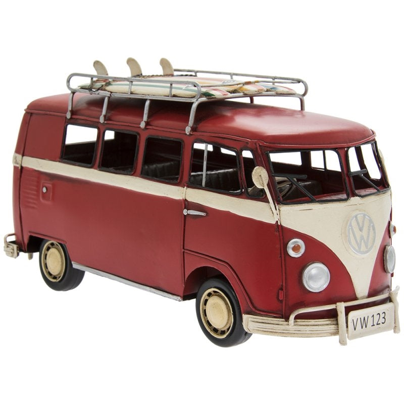 Tin Vintage Red VW Campervan