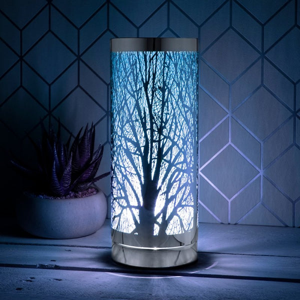 Blue And Silver Touch Sensitive Aroma Lamp 26cm