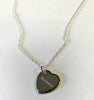 Sterling Silver Chain Necklace with heart pendant 20mm x 20mm - Available Personalised Engraved