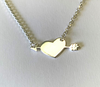 Sterling Silver 925 Necklace with Heart & Arrow Pendant