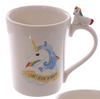 Unicorn Handle Shaped Ceramic Mug - 2 Assorted