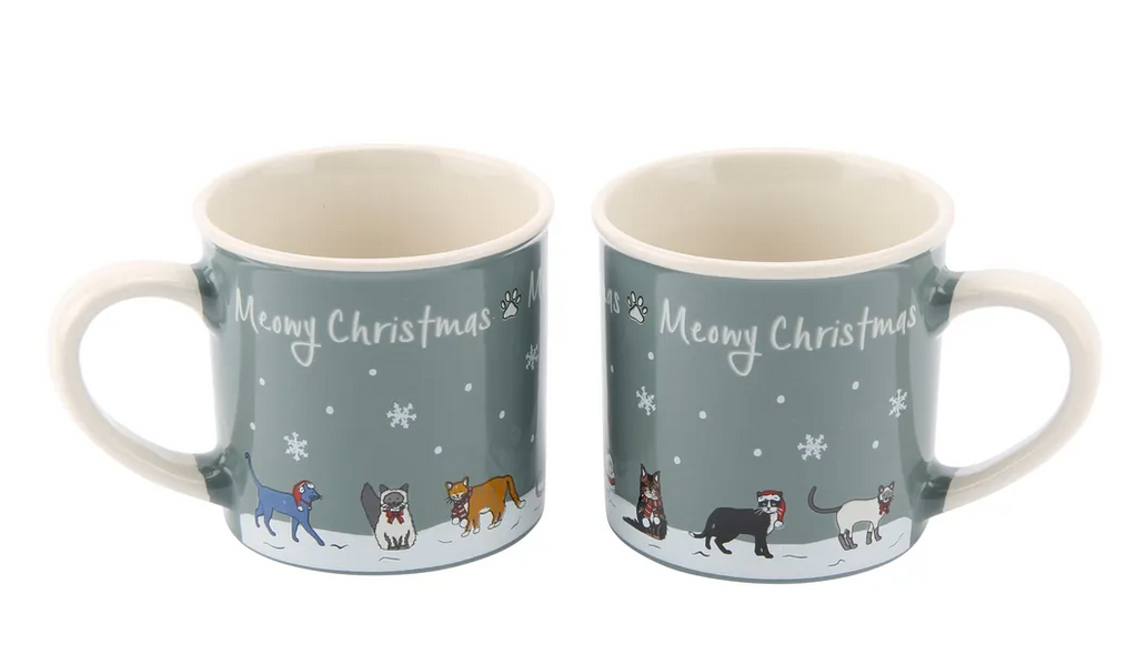 Paws for Thought 'Meowy Christmas' Cat Stoneware Mug