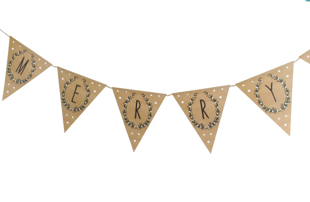 'Merry Christmas' Craft Paper Bunting