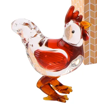 Glass Rooster Ornament