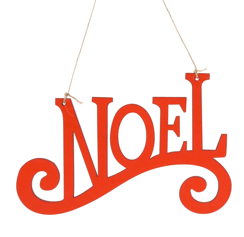 Wooden 'Noel' Hanging Sign