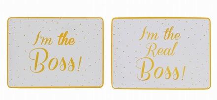 Gold Spotted Boss And Real Boss Placemats Set 29cm
