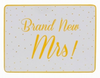 Gold Spotted Brand New Mr And Mrs Placemat