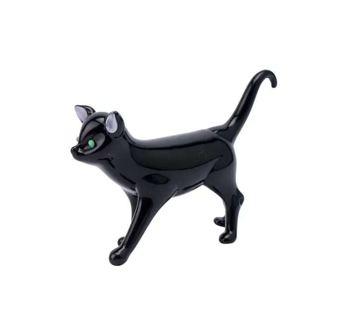Glass Black Cat