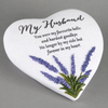 Thoughts Of You Lavender Stone Heart Husband 16cm
