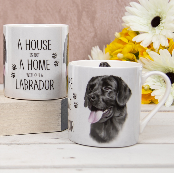 House Not Home Mug - Black Labrador
