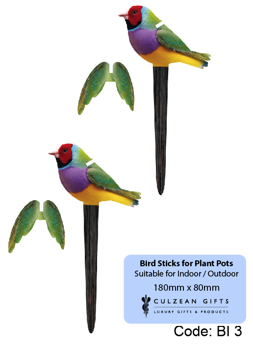 Small Perspex® Garden Bird Sticks - 2 Pack - Culzean Gifts