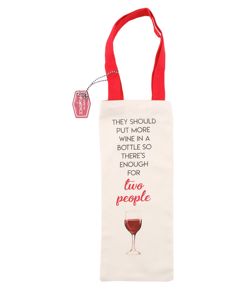 Wine For Two People Wine Bottle Bag - Culzean Gifts