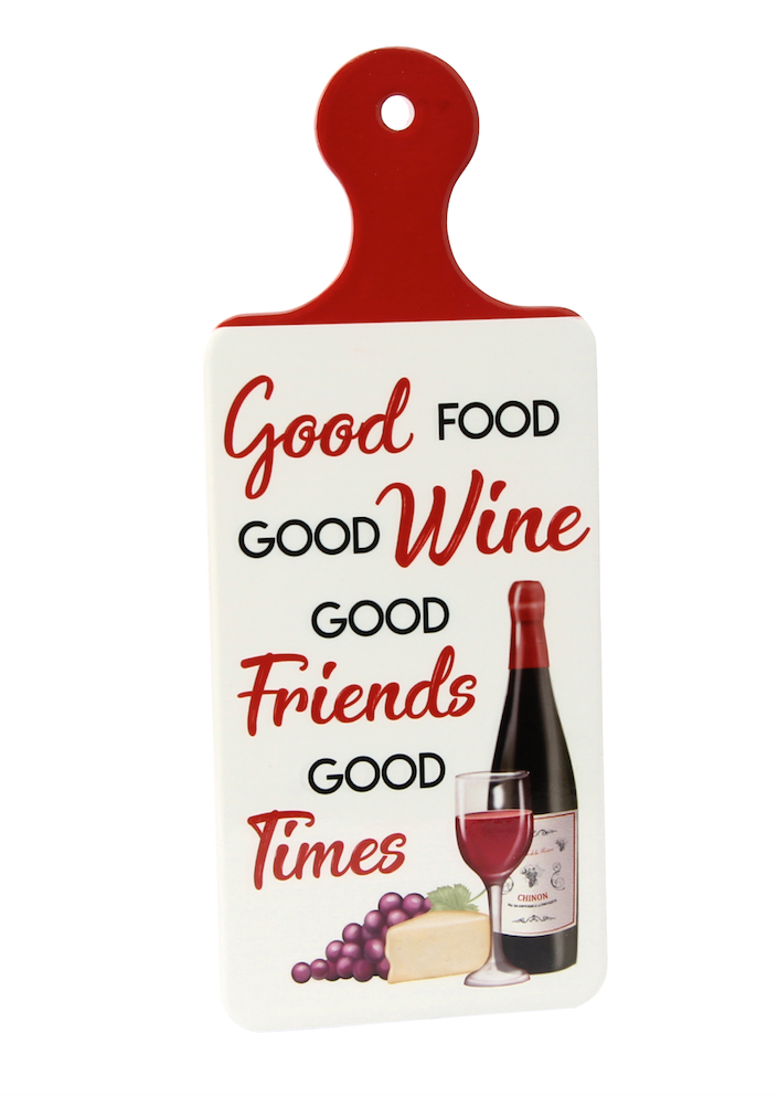 Porcelain - 'Good Food Good Wine' Wine Kitchen Sign - Culzean Gifts