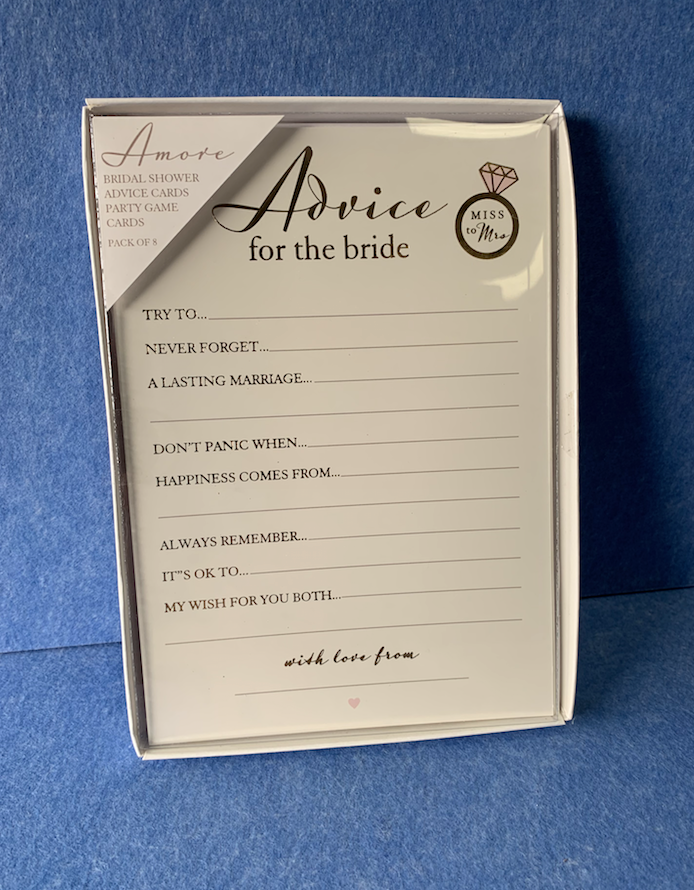 Advice For The Bride Party Game - Culzean Gifts